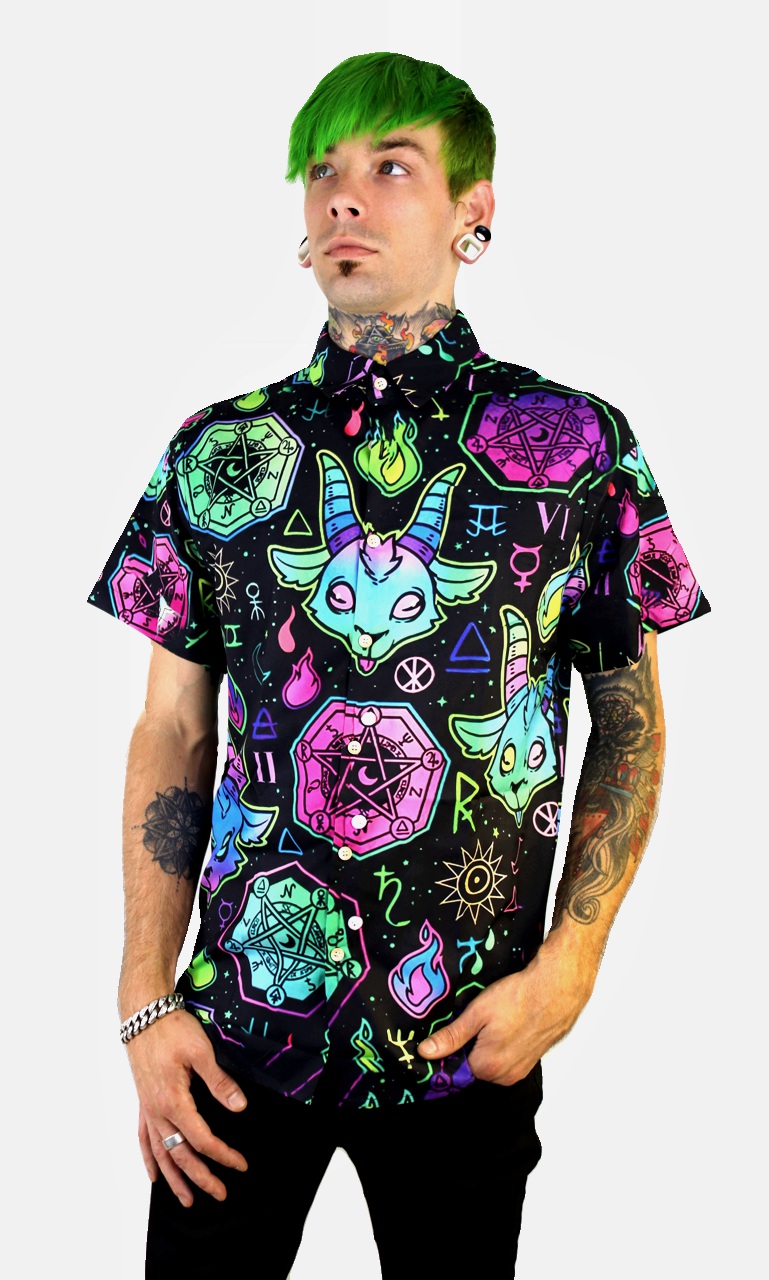 baphomet top, gothic top