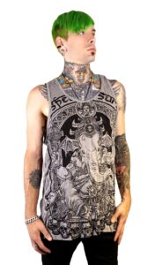 ganesha top, alternative fashion, future fashion, spiritual cltohing